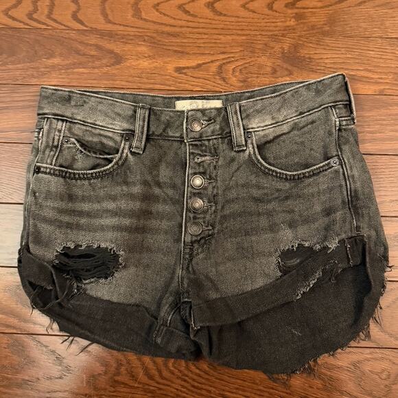 Free People Pants - Free People We the Free Dark Wash Jean Shorts Size 25